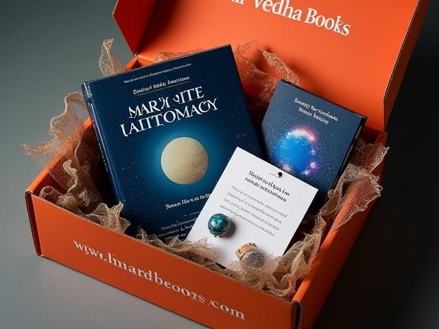 खुला हुआ वेधा बुक्स सदस्यता बॉक्स सामग्री के साथ